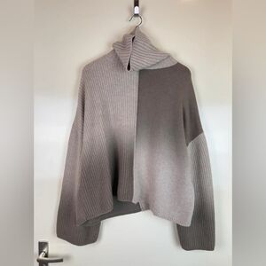Two-Tone Gray Women's Sweater